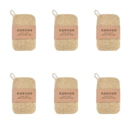 Natural Loofah Sponge Dish Scrubber Vegetable Fiber Reusable Eco Friendly Oil Stain Remover With Hanging Rope Kitchen Cleaning