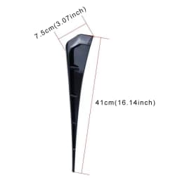 2pc Car Side Fender Vent Sticker Pair Universal ABS Plastic Wing Trim Black Exterior Decoration for Auto Motorcycle Easy Install
