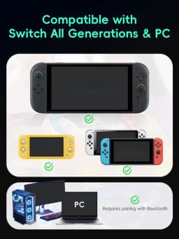 DATA FROG S80 Pro 2PCS Wireless Game Controller For Switch 2 / Switch OLED / Switch Lite Console Gamepad For PC