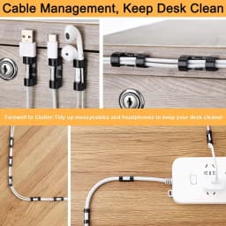 Cable Clips Organizer Drop Wire Holder Cord Management Self-Adhesive Cables Manager Fixed Clamp Wire Winder For Home Office Car