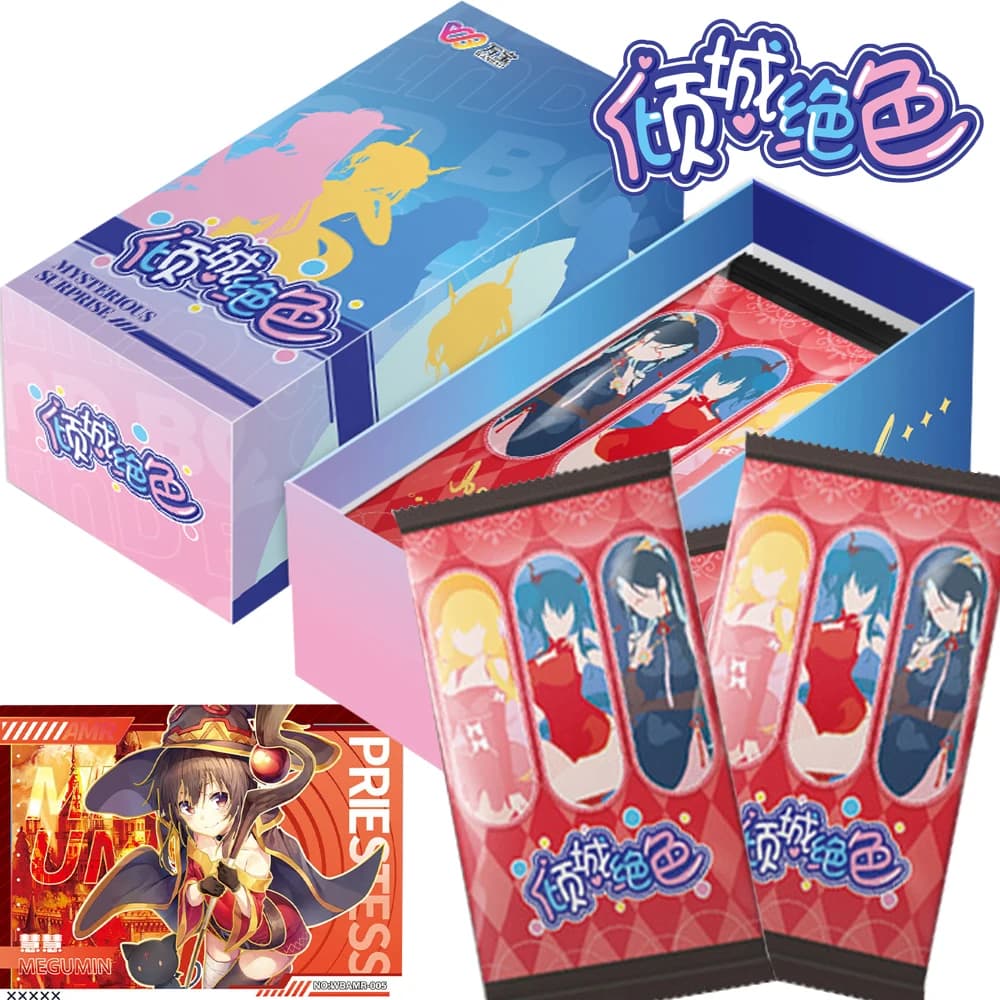 Premium "Stunning Beauty" Anime Waifu Trading Cards – Holographic Laser Craft UR Rare Collectible Cards Gift Box & Booster Packs
