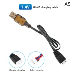 1PC 7.4V (3.7V X2) Charger SM-2P/3P SM-4P Reverse XH-3P/4P Li-ion Battery Electric RC Toys Car Boat USB Charge