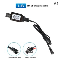1PC 7.4V (3.7V X2) Charger SM-2P/3P SM-4P Reverse XH-3P/4P Li-ion Battery Electric RC Toys Car Boat USB Charge