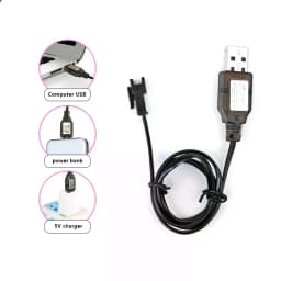 1PC 7.4V (3.7V X2) Charger SM-2P/3P SM-4P Reverse XH-3P/4P Li-ion Battery Electric RC Toys Car Boat USB Charge