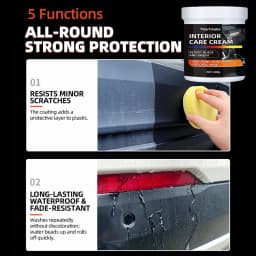 400g Heavy-Duty Car Plastic Renovator Wax - Fast-Acting Scratch Repair, Restores & Protects Car Bumpers, Interiors, Dashboard