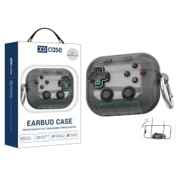 XDcase Transparent Retro Game Console Design Earbuds Case For AirPods Pro 3 / 4 / Pro 2 / 1 with Holder & Stress Relief Button