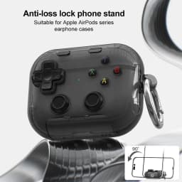 XDcase Transparent Retro Game Console Design Earbuds Case For AirPods Pro 3 / 4 / Pro 2 / 1 with Holder & Stress Relief Button