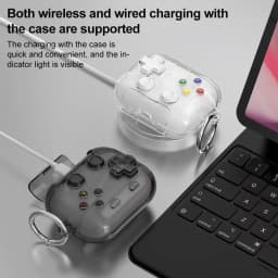XDcase Transparent Retro Game Console Design Earbuds Case For AirPods Pro 3 / 4 / Pro 2 / 1 with Holder & Stress Relief Button