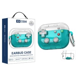 XDcase Transparent Retro Game Console Design Earbuds Case For AirPods Pro 3 / 4 / Pro 2 / 1 with Holder & Stress Relief Button