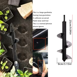 Spiral Hole Drill Bit - Home Planting Spiral Drill Bit - Planting Tool for Loosening Soil and Digging Holes, Garden Drill Bit,