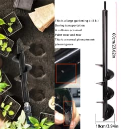 Spiral Hole Drill Bit - Home Planting Spiral Drill Bit - Planting Tool for Loosening Soil and Digging Holes, Garden Drill Bit,
