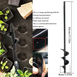 Spiral Hole Drill Bit - Home Planting Spiral Drill Bit - Planting Tool for Loosening Soil and Digging Holes, Garden Drill Bit,