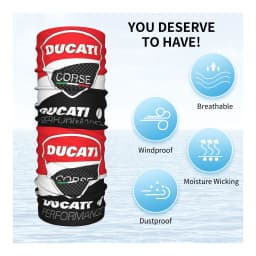 Custom Ducatis Motorcycle Bandana Neck Warmer Men Women Winter Hiking Ski Scarf Gaiter Racing Team Face Cover