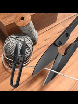 1/2pcs Stainless Steel U-shaped Elastic Scissors Black Carbon Steel Clothing Needle Thread Sewing Scissors