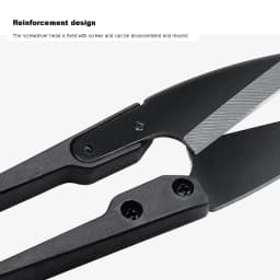 1/2pcs Stainless Steel U-shaped Elastic Scissors Black Carbon Steel Clothing Needle Thread Sewing Scissors