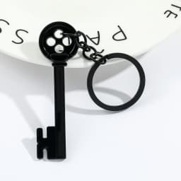 Movie Keychain Black Button Key Of The Secret Door Pendant Keyrings Cosplay Accessories