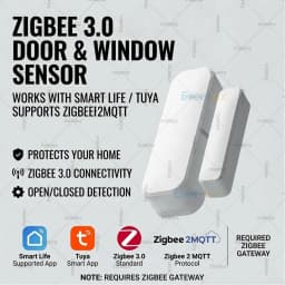Tuya Zigbee Door Sensor Window Open Closed Detector Smart Home Security Protection Alarm System Works with Home Assistant Z2MQTT