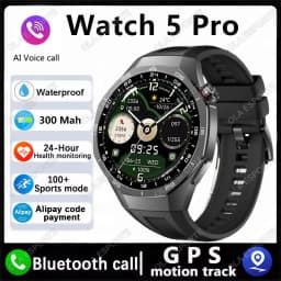 MA27 New Watch 5 Pro Smart Watch 1.53 Inch AMOLED Display Screen GPS Sports Tracker Smartwatch Men Women IP68 Waterproof Watches