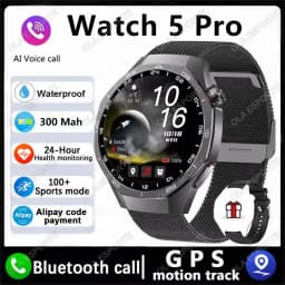 MA27 New Watch 5 Pro Smart Watch 1.53 Inch AMOLED Display Screen GPS Sports Tracker Smartwatch Men Women IP68 Waterproof Watches