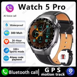 MA27 New Watch 5 Pro Smart Watch 1.53 Inch AMOLED Display Screen GPS Sports Tracker Smartwatch Men Women IP68 Waterproof Watches