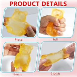 Squishy Mini Cute Bear Maltose Squeeze Toy - Stress Relief Fidget Sensory Toys, Soft Slow-Rebound Squishies for Kids and Adults