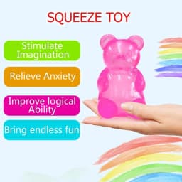 Squishy Mini Cute Bear Maltose Squeeze Toy - Stress Relief Fidget Sensory Toys, Soft Slow-Rebound Squishies for Kids and Adults