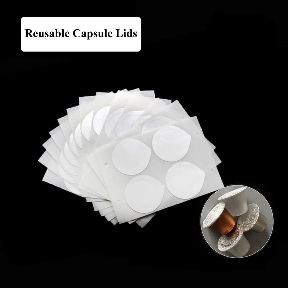 Refillable Nespresso Coffee Capsule Flim Sticker Refilling Stainless Steel Capsule Self Adhesive Aluminum Foil Brewer Lid 37mm