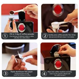 Refillable Nespresso Coffee Capsule Flim Sticker Refilling Stainless Steel Capsule Self Adhesive Aluminum Foil Brewer Lid 37mm