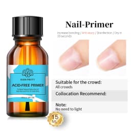 BORN PRETTY 15ml Nail-Primer Prep Dehydrator Gel Nail Polish No Need Of UV LED Lamp Base Top Coat Nail Art Varnish Manicure