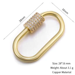 Neckalce Bracelet Clasp Supplies Handmade Fastener Carabiner Screw Clasps Accessories For Luxury Needlework Diy Jewelry Making