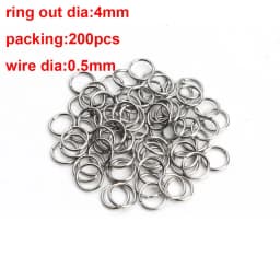 1Box 3-10mm Mixed Stainless Steel Open Jump Rings Split Rings Connectors For Diy Jewelry Making DIY Necklace Crafts Accessories