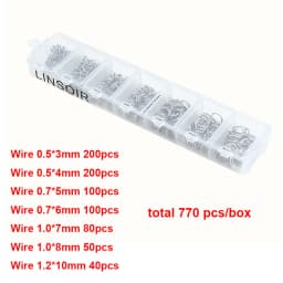 1Box 3-10mm Mixed Stainless Steel Open Jump Rings Split Rings Connectors For Diy Jewelry Making DIY Necklace Crafts Accessories