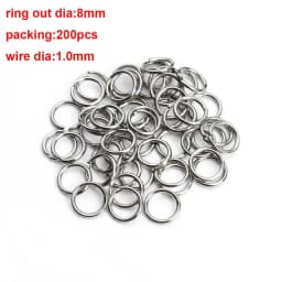 1Box 3-10mm Mixed Stainless Steel Open Jump Rings Split Rings Connectors For Diy Jewelry Making DIY Necklace Crafts Accessories