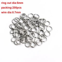1Box 3-10mm Mixed Stainless Steel Open Jump Rings Split Rings Connectors For Diy Jewelry Making DIY Necklace Crafts Accessories