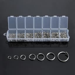 1Box 3-10mm Mixed Stainless Steel Open Jump Rings Split Rings Connectors For Diy Jewelry Making DIY Necklace Crafts Accessories