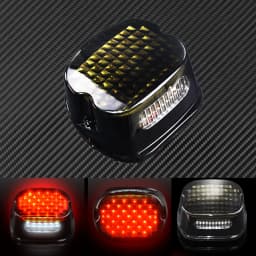 Motorcycle 12V LED Light Smoke/Red Lens Brake Tail Light License Plate Rear Lamp For Harley Dyna Touring Sportster Wide Glide