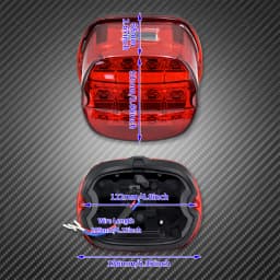 Motorcycle 12V LED Light Smoke/Red Lens Brake Tail Light License Plate Rear Lamp For Harley Dyna Touring Sportster Wide Glide