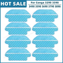 Compatible For Cecotec Conga 3290 3390 3490 3590 3690 3790 3890 Ultra Titanium Vital Parts Main Side brush Hepa Filter Mop Rag