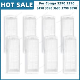 Compatible For Cecotec Conga 3290 3390 3490 3590 3690 3790 3890 Ultra Titanium Vital Parts Main Side brush Hepa Filter Mop Rag