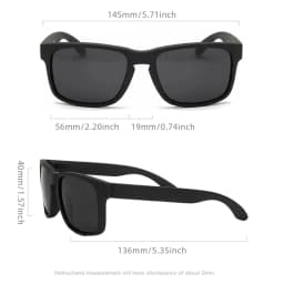 Classic Fashion Square Polarized Sunglasses Men Vintage Plastic Male Sun Glasses Women Stylish Black Outdoor Sports Shades UV400