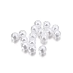 10-1000pcs/lot 3-20mm Straight Holes Acrylic Imitation Pearl Beige Bracelet Round Beads For DIY Craft Jewelry Making Supplies