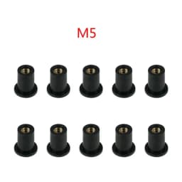 10pcs M4/M5/M6 Rubber Well Nuts Blind Fastener Windscreen Windshield Fairing Cowl Fastener Accessories for Motorcycle