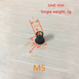 10pcs M4/M5/M6 Rubber Well Nuts Blind Fastener Windscreen Windshield Fairing Cowl Fastener Accessories for Motorcycle
