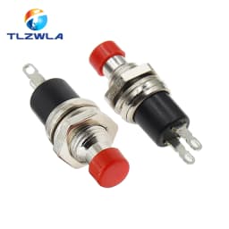 6PCS PBS-110 7MM Momentary Push Button Switch Press The Reset Switch Momentary ON OFF Push Button Micro Switch Normally Open NO