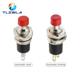 6PCS PBS-110 7MM Momentary Push Button Switch Press The Reset Switch Momentary ON OFF Push Button Micro Switch Normally Open NO