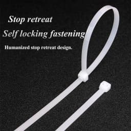 Cable Ties Self Locking Nylon Cable Zip Ties 100pcs Plastic Colored Cable Zip Tie Wrap Bundle Ties White