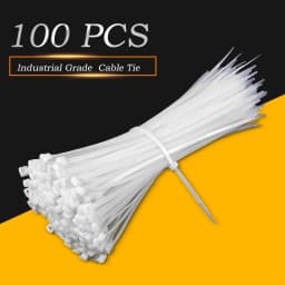 Cable Ties Self Locking Nylon Cable Zip Ties 100pcs Plastic Colored Cable Zip Tie Wrap Bundle Ties White