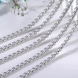 2mm 2.5mm 1yard/Piece 12Colors  Colorful Pearl Claw Chain,Silvery Bottom Sew on Cup Chains For Diy Garment Bags Decorations