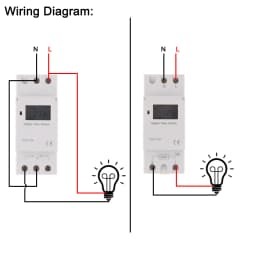 1pc Electronic Weekly 7 Days Programmable Digital Timer Switch Relay Control 220V 230V 10A Din Rail THC15A