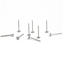 100-200pcs Stainless Steel Blank Post Flat Earring Stud Base Pins Earrings Earplug For DIY Earrings Jewelry Making Accessories